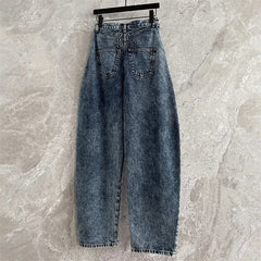 High Waist Straight Denim Pants