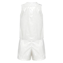 Mens Special Needs Waterproof Sweat Tracksuit Tank Tops And Sides Buttons Boxer Shorts Two Pieces Outfit Adaptive Clothing