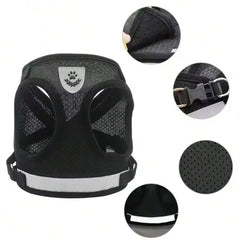Pet Leash Undershirt Harnesses Mesh Breathable Adjustable Easy Control Reflective Undersh Medium Pet Accesrt Dog Harness Collar