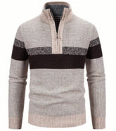 Zippered Fleece Turtleneck Sweater