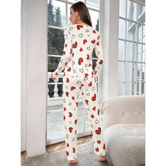 Printed Long Sleeve Pajama Set
