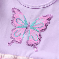 Gradient Tulle Butterfly Girls Dress