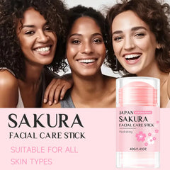 Sakura Facial Care Stick Hydrating Facial Care Moisturizing Cream Deep Hydration Suitable for Dry Aging Face Cream Skin Repair