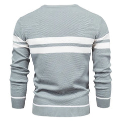 Patchwork Slim Knit Pullover