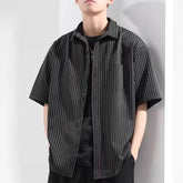 Classic Striped Summer Shirt Men