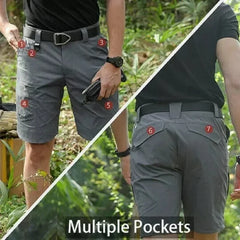 2026 Men's Cargo Shorts Tactical Waterproof Casual Pant Summer Thin Quick Dry Workout Multi-Pocket Outdoor Trekking Hiking Short