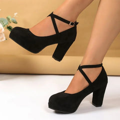 Women's High Heels Shoes Dress Pumps Strap Heeled Party Wedding Office Shoes Female Big Size 2026