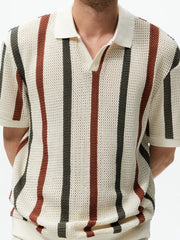 Striped Knit Polo