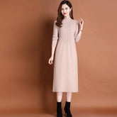 Autumn Knit A-Line Sweater Dress