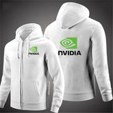 Autumn Men Nvidia Sweatshirts Long Sleeve Jacket Hoodie Zipper Closure Jacket Male Hoodies Sweatshirt Slim Fit Male Clothing