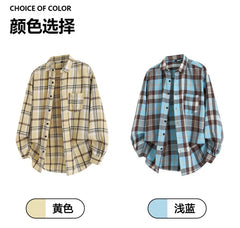 Plaid Casual Autumn Long Shirt