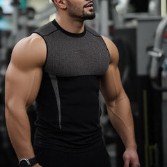 Men's Quick Dry Sport Vest Summer Training Tanktop Sleeveless Gym Workout Fitness Tops Running Tee for Active Men
