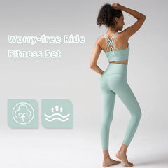 Women's Yoga Set Workout Set 2 Piece High Waist Yoga Leggings Sports Bra Gym Suit Activewear Sports Fitness Set Sports Suit