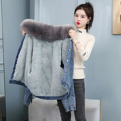 Coats Jean Jackets Women 2025 Winter Denim Jacket Designer Very Warm Latest Fashion High Quality Woman Coat Overcoat Cowgirl