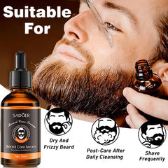 Men's Beard Care Set, Beard Oil, Beard Balm, Moisturizing, Nourishing, Softening and Smoothing, with Trimming Tools & Bear