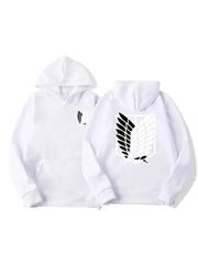 Anime Inspired Hooded Sweatshirt Casual Loose Pullover Tops Unisex Boys Girls Streetwear Long Sleeve Hoodie Daily Wear Clothing