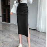 Sleek Pleated High Waist Skirt