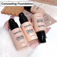 4Colors Matte Finish Liquid Foundation Effective Concealer Moisturizing Long-lasting Makeup Cosmetics for All Skin Tones