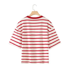 Striped Cotton Summer Tee Women