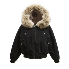 Faux Fur Hooded Parka