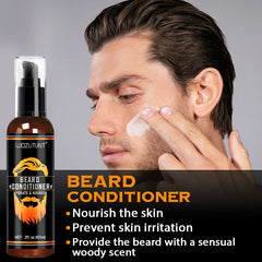 Men Beard Grooming Gift Kit Deep Cleansing Wash and Conditioner Moisturizing Nourishing Beard Oil Styling Butter for Beards Care