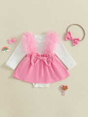 Princess Lace Floral Romper Set