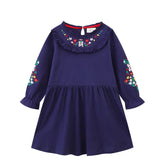 Princess Floral Embroidered Girls Dress
