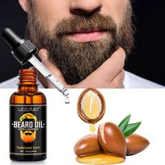 Men Beard Moisturizing & Nourishing Oil & Long-Lasting Smoothing Styling Butter,Facial Hair Conditioning Set for All Beard Types