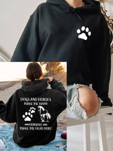 Animal Print Drawstring Cotton Hoodie