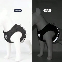Pet Leash Undershirt Harnesses Mesh Breathable Adjustable Easy Control Reflective Undersh Medium Pet Accesrt Dog Harness Collar