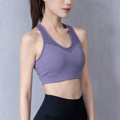 Plus Size Women's Sports Bra High Support Breathable Moisture Wicking Running Workout Fitness Athletic Underwear