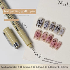 Nail Art Graffiti Line Pen Gel Painting Waterproof Wire Drawing Pen Detail Sketching Pen Nail Design Tools