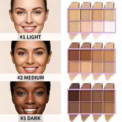 8 Shade Soft Matte Cream Concealer Palette Full Coverage Fade Dark Circles Blemishes Waterproof Long Lasting Oil Control Makeup