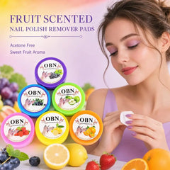 Nail Polish Remover Pads Fruit Flavor Eyelash Glue Cleaning Wipes Disposable Boxed Gel Polish Remover Cotton Pads Wipes