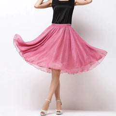 Silk Pleated High Waist Midi