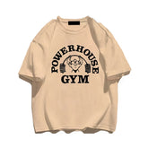 Summer Gym T-Shirts 100 Cotton Oversized Women's T Shirt Graphic Print Sporty Men Tee High Quality Men's Clothes Free Shipping