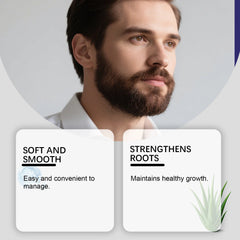 Men's Beard Care Balm – Softens Beards, Deep Nourishment, Soothes Redness, Non-Irritating, Suitable for Sensitive Skin