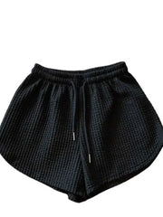 High Waist Drawstring Sweat Shorts