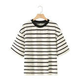 Striped Cotton Summer Tee Women
