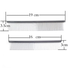 Stainless Steel Dog Comb Long Thick Hair Fur Removal Brush 16/19cm Pets Dog Cat Grooming Dematting Combs for Shaggy Dogs