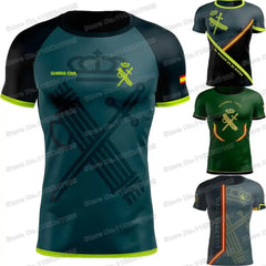 2025 Spanish Civil Guard T Shirt Men Outdoor Shirts Spain Military Clothing Training Tops Downhill MTB Jersey Running Sportswear