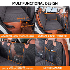 Convertible Car Bed for Dogs, Extended Waterproof Seat Cover with Anti-Slip Backing, Comfortable Pet Mat for SUV Truck Travel