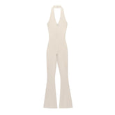 Sleek Flared Backless Summer Jumpsuit