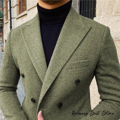Modern Double Breasted Business Suit