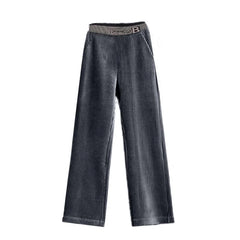 Relaxed Corduroy Wide Leg Pants
