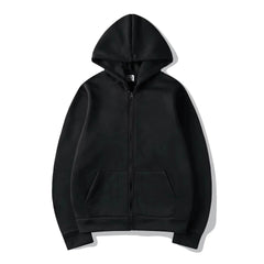 Men’s High Street Solid Zip-Up Hoodie