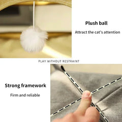 Semi-Enclosed Canvas Cat Tent Bed