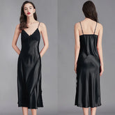 Sweefeday Satin Chemise Slip Gown