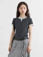 Color Contrast Patchwork Sport Tee