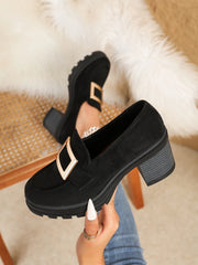 Women Retro Thick Sole Mary Jane Pumps